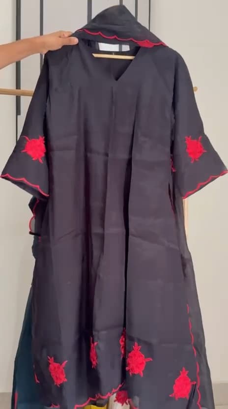 Embroidered A- Line Suit