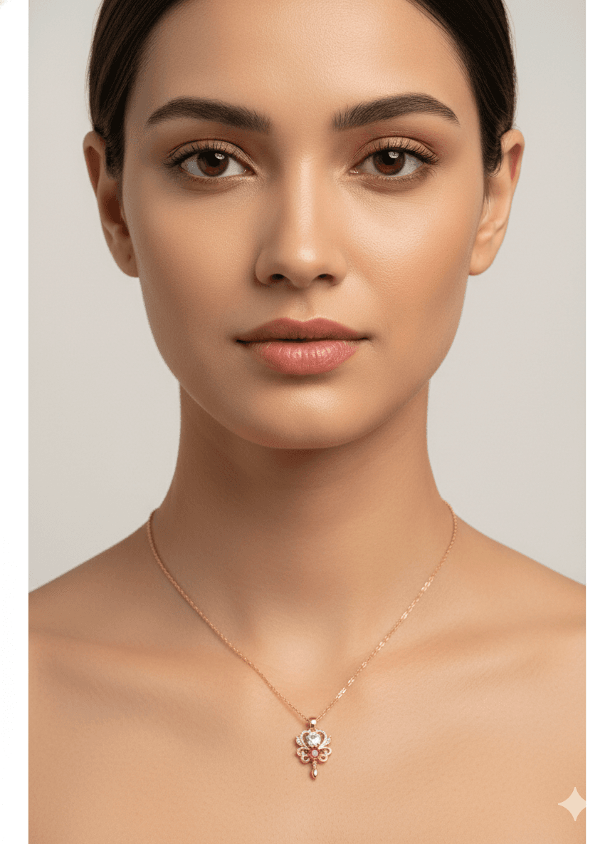 Emerald Stone embellished Anti-Tarnish Necklace