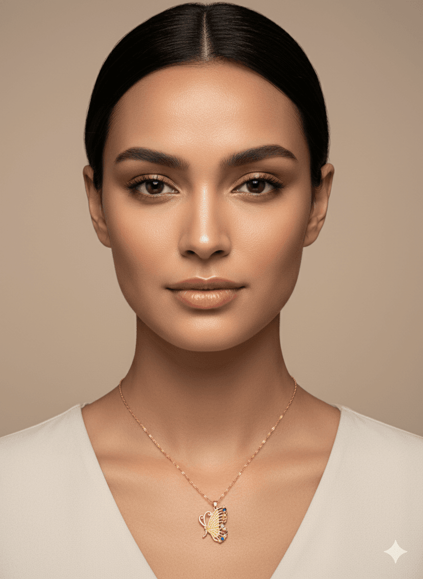 Emerald Stone embellished Anti-Tarnish Necklace