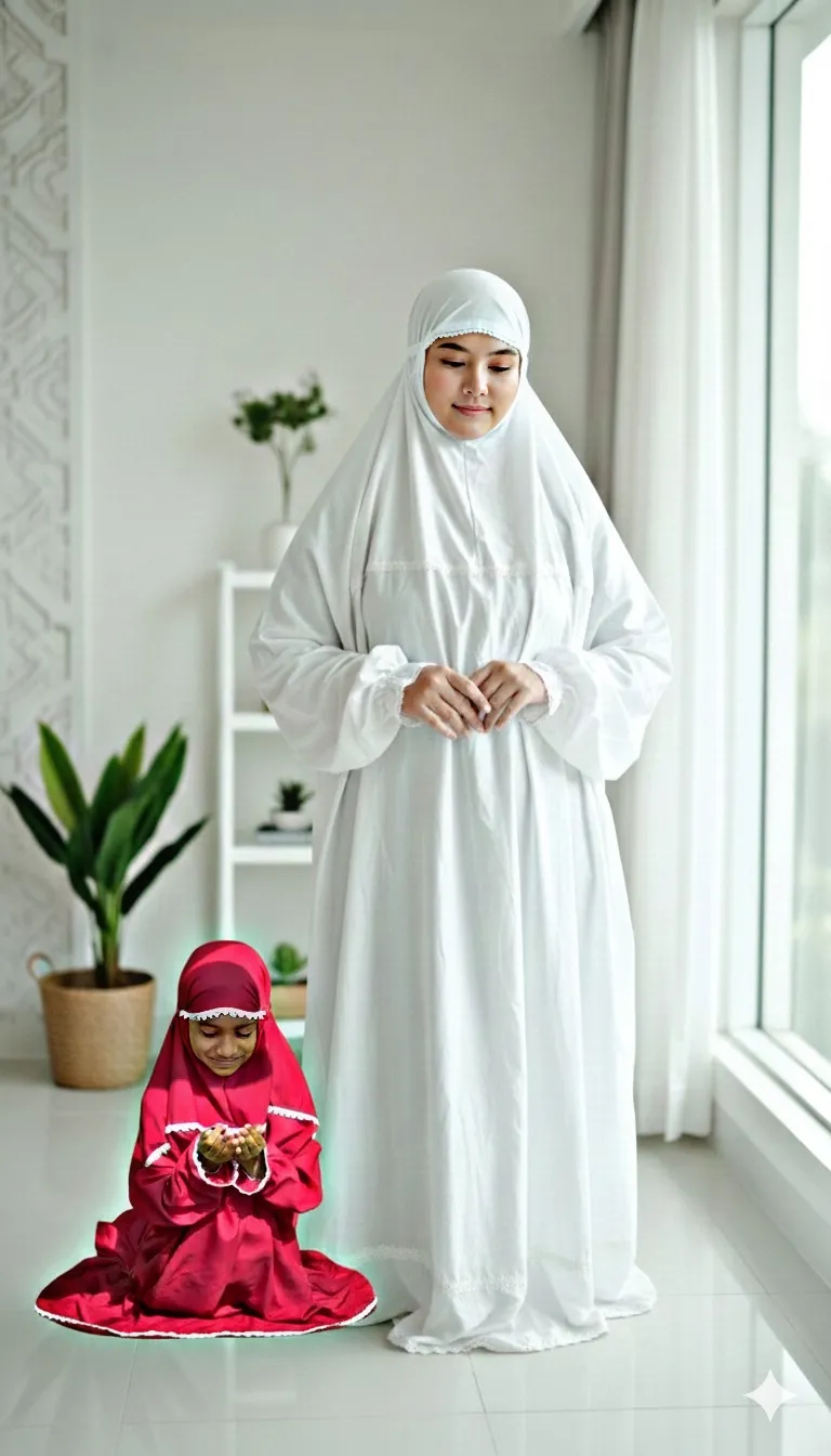 Off White Rayon Prayer Dress