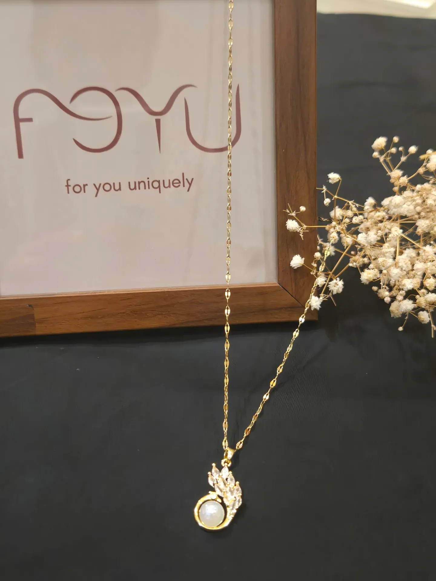 Korean Anti Tarnish Pearl Pendant Necklace