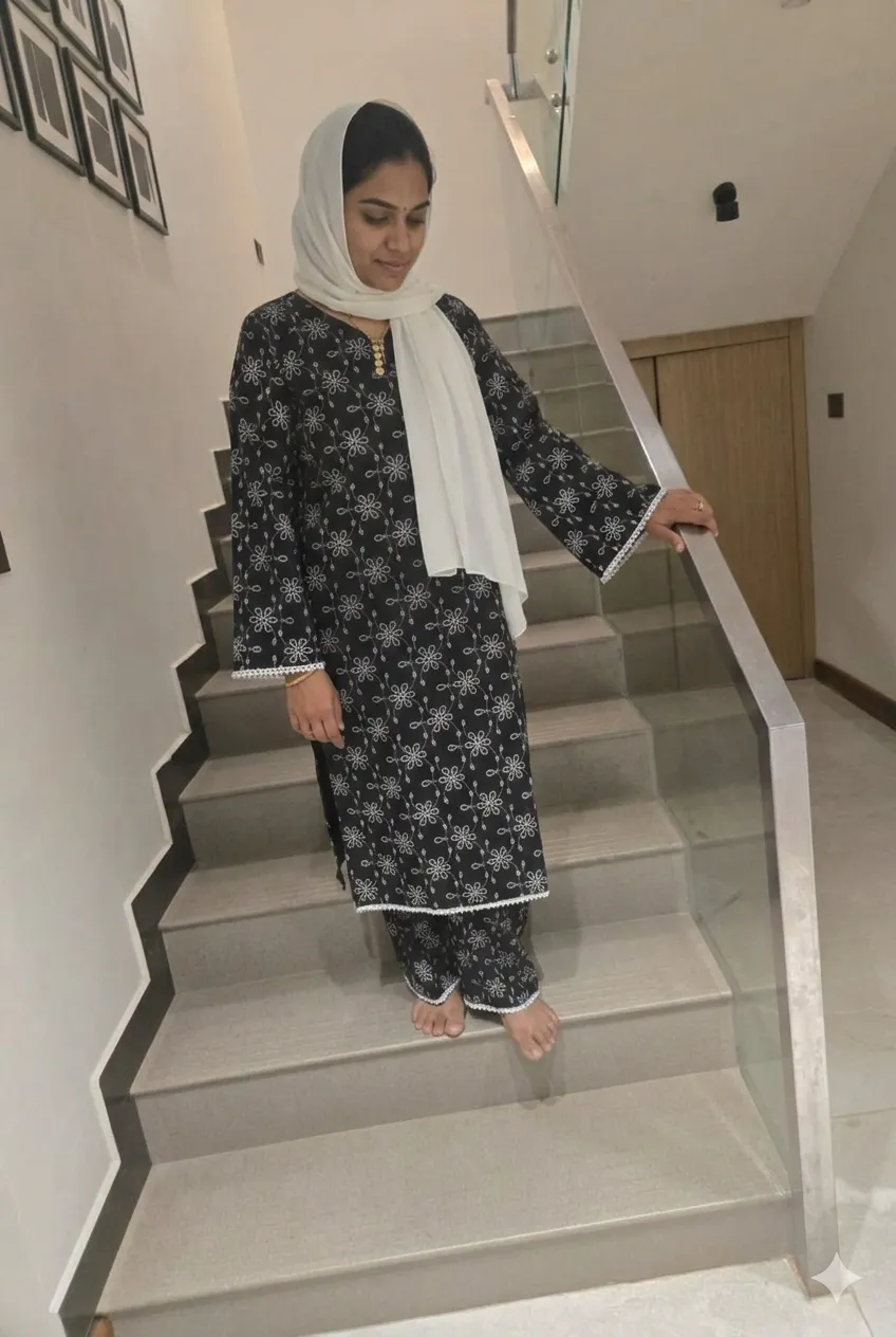 Pakistani Co-ord Set Black