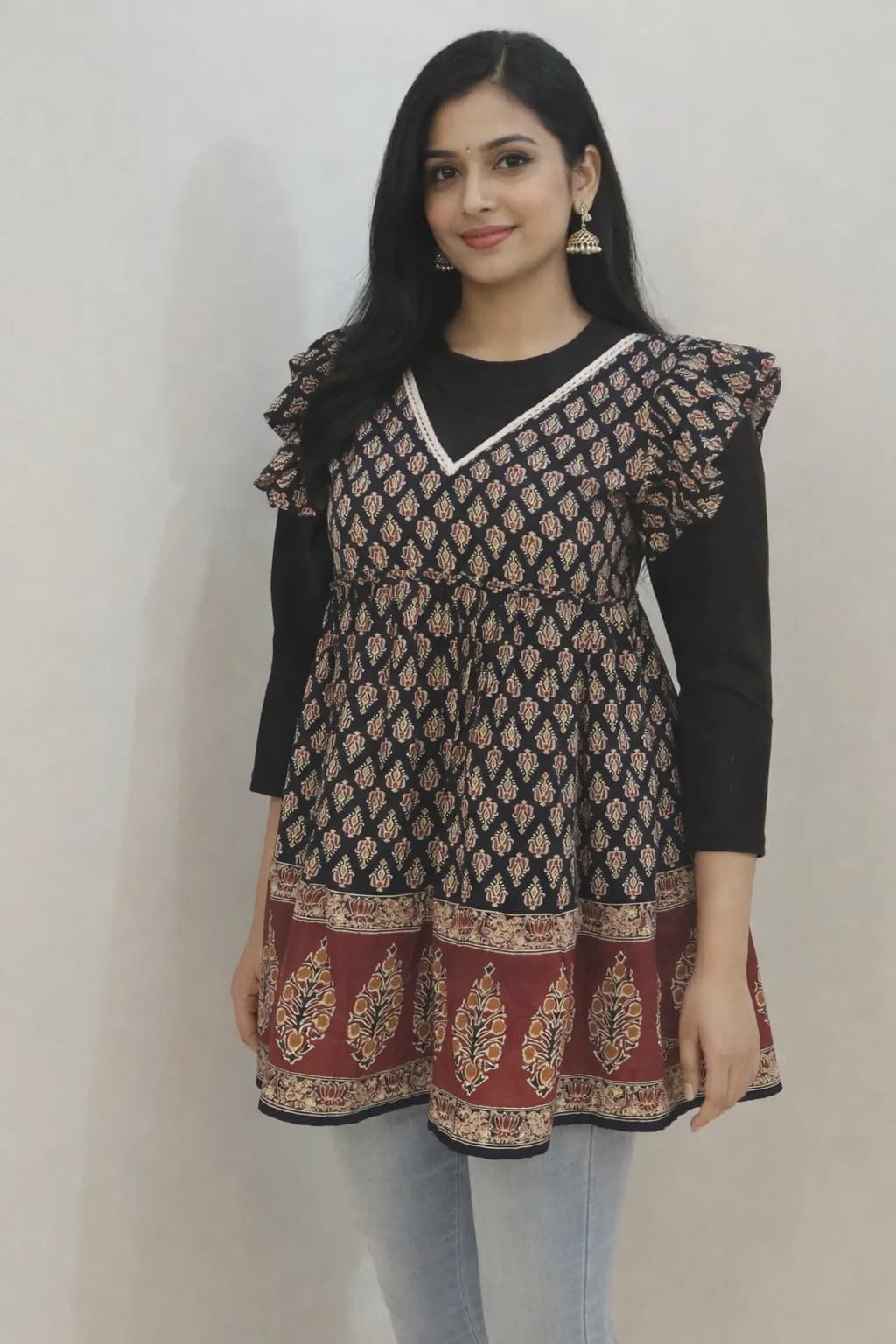 Modest Ajrak Kurthi
