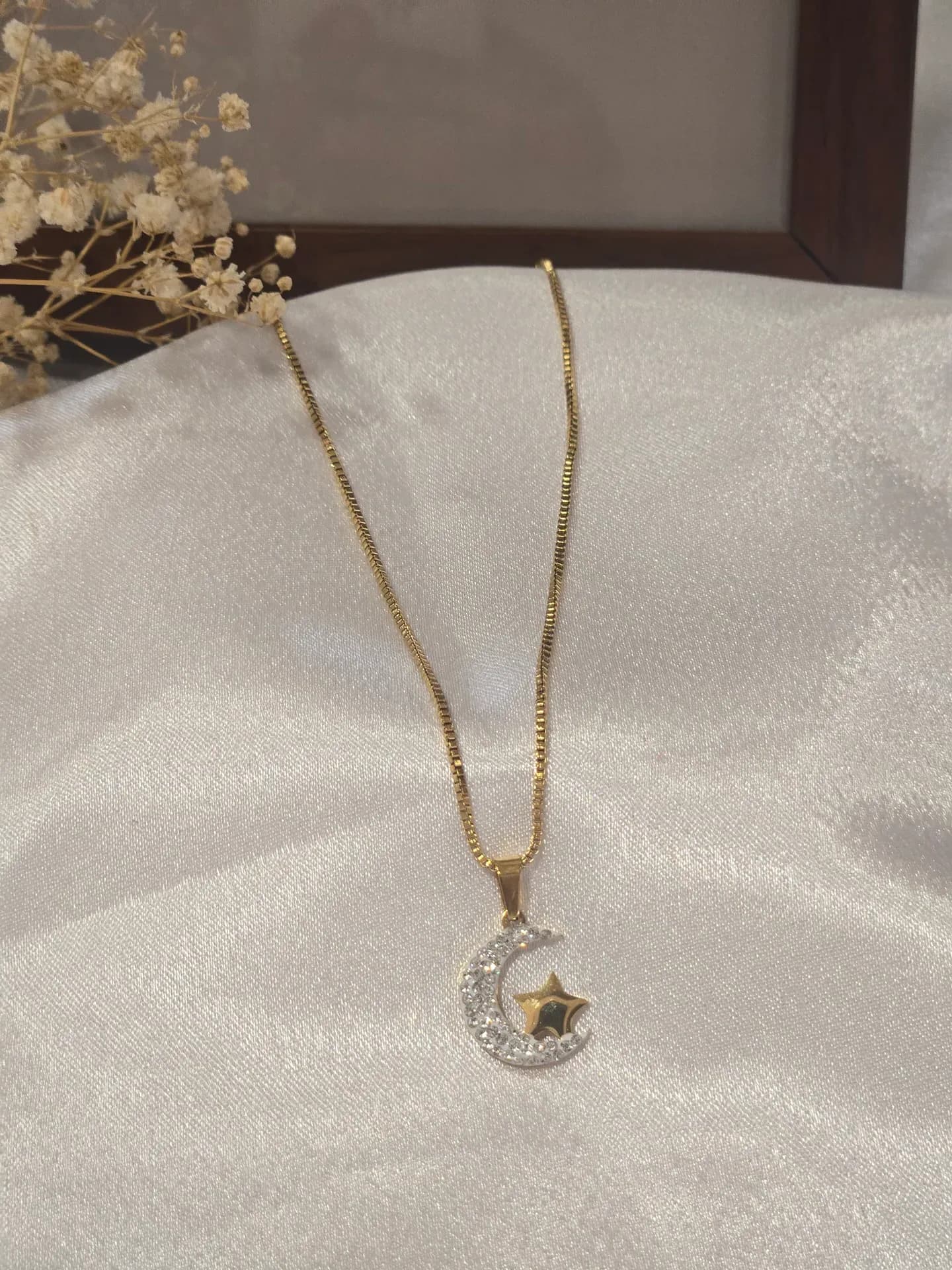 Korean moon Anti-Tarnish Pendant