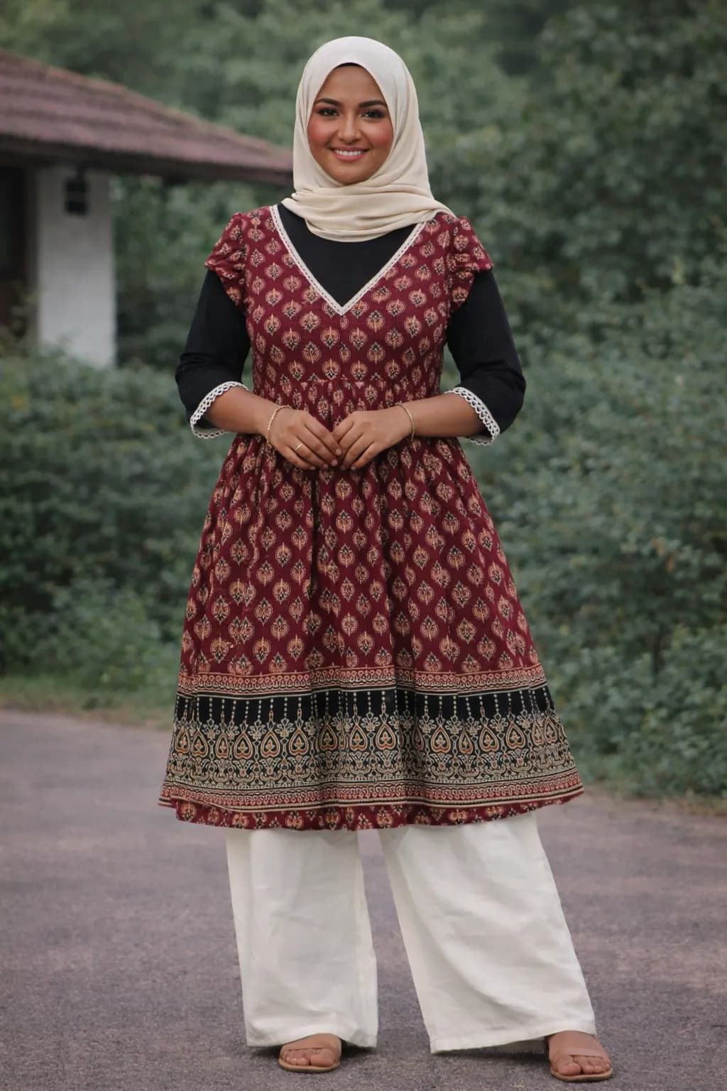 Modest Ajrak Kurthi