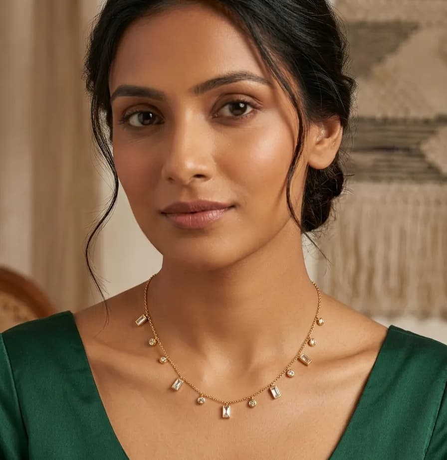 Stone Anti Tarnish Necklace