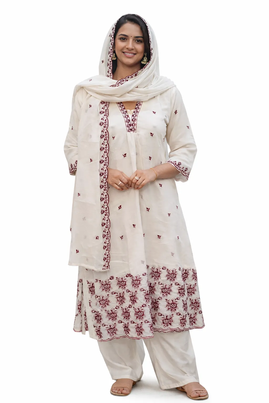 Mulchanderi Embroderied Suit
