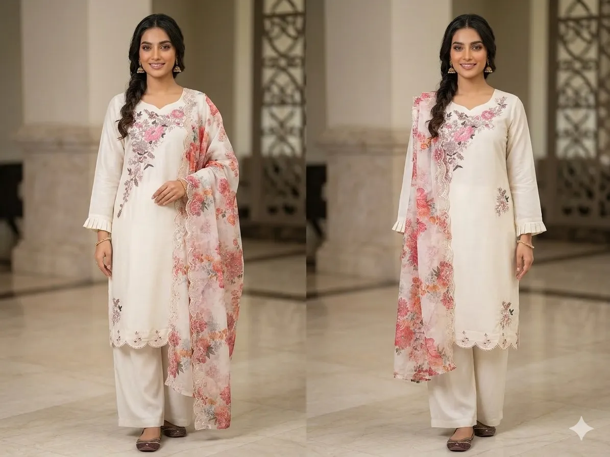 Offwhite Party wear Salwar Suit