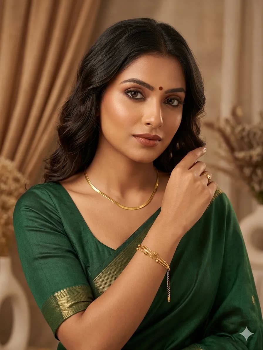 Anti Tarnish Snake Chain Bracelet and Necklace Combo