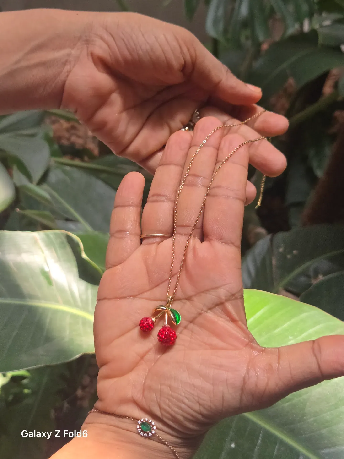 Cute apple pendant antitarnish necklace