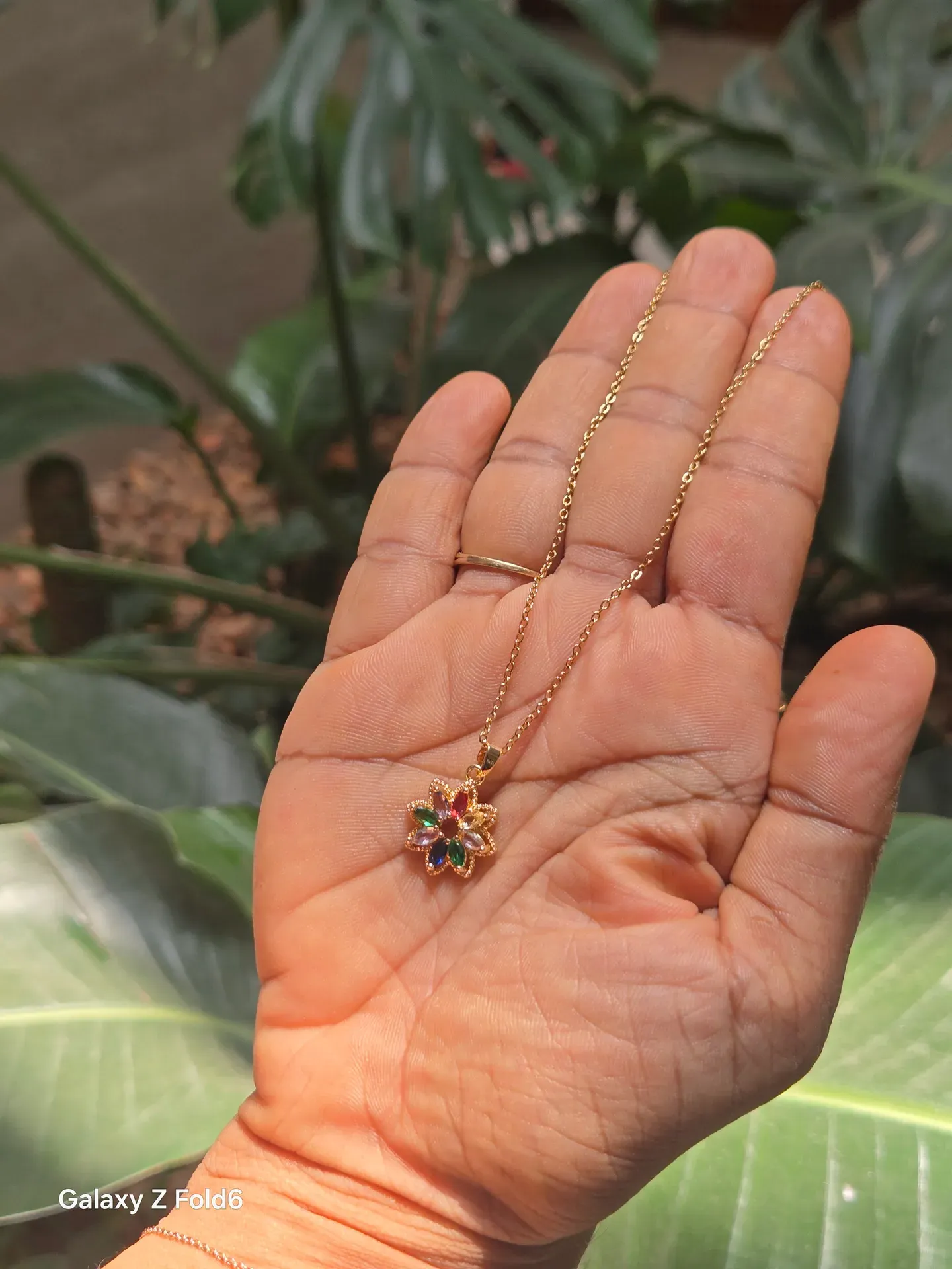 Multicolour stone antitarnish Necklace