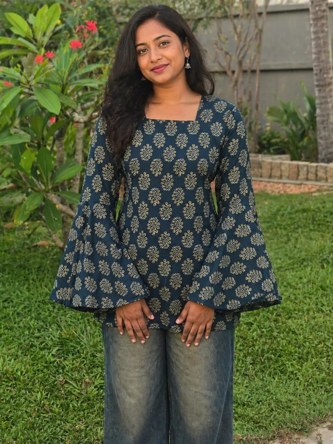 Azerbaijan Sleeves Cotton Kurthi