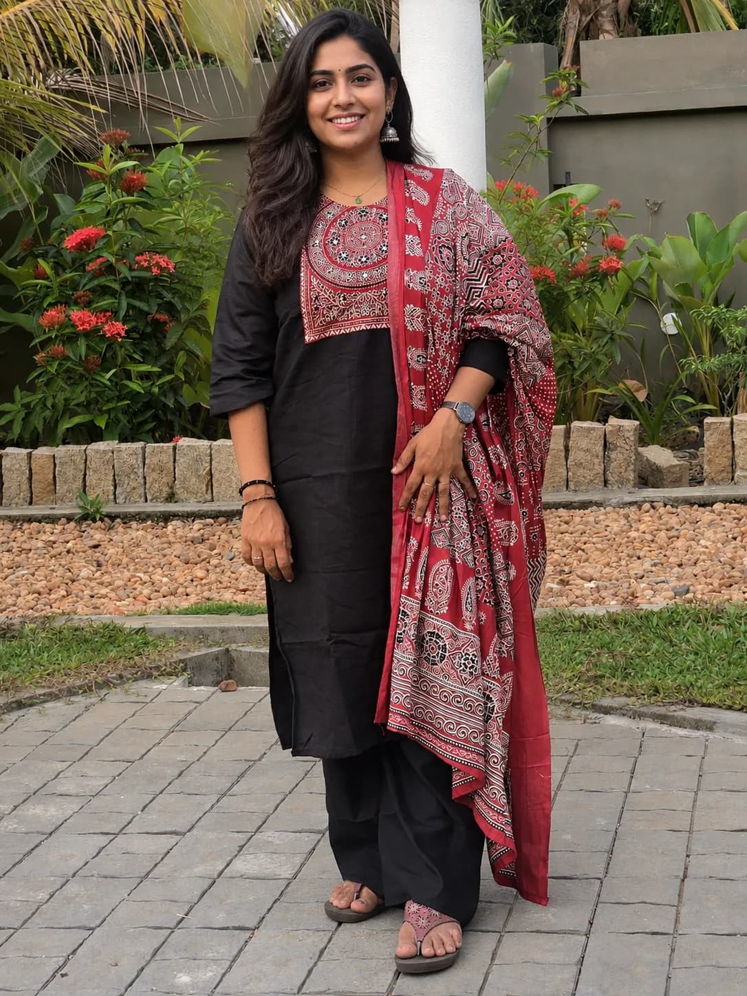 Cotton salwar set black